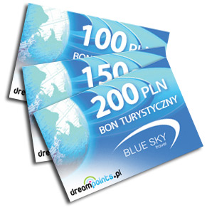 Zamień punkty DreamPoints na Bon Blue Sky Travel.